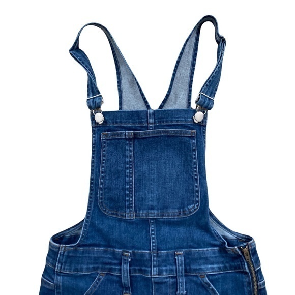 Madewell Skinny Raw Edge Hem Stretchy Overalls Sz. M - Picture 5 of 16